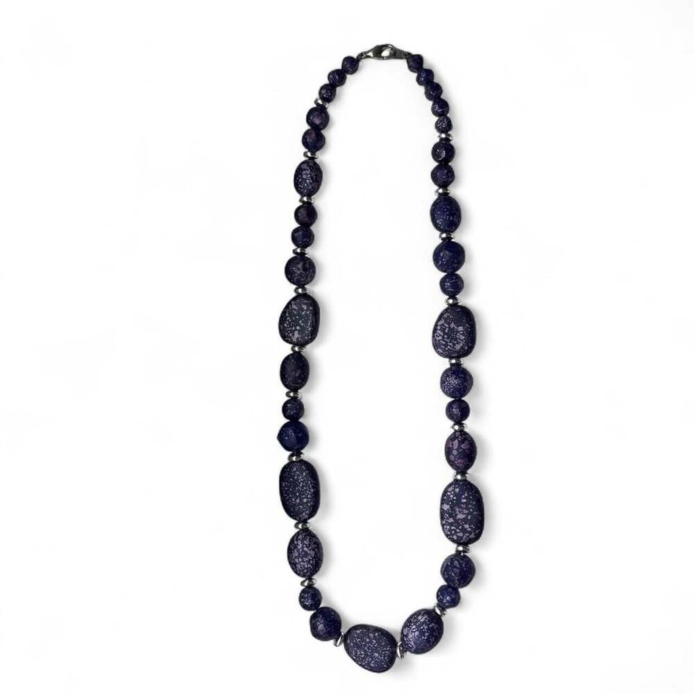 Unbranded Vintage Inspired Purple Speckled Statement Necklace